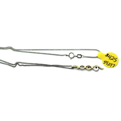10kt Two Tone Necklace & Pendant