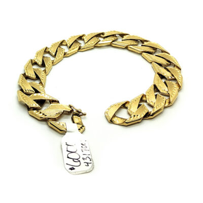 10kt Gold Flat Curb Bracelet
