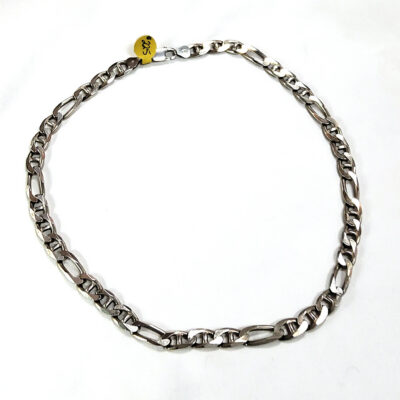 Silver Mariner Figaro Curbed Link Chain
