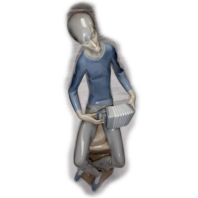 Nao By Lladro - Porcelain Figure "Boy Playing Accordion"