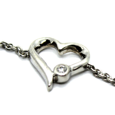 .925 Silver Bracelet w/ Heart Pendant